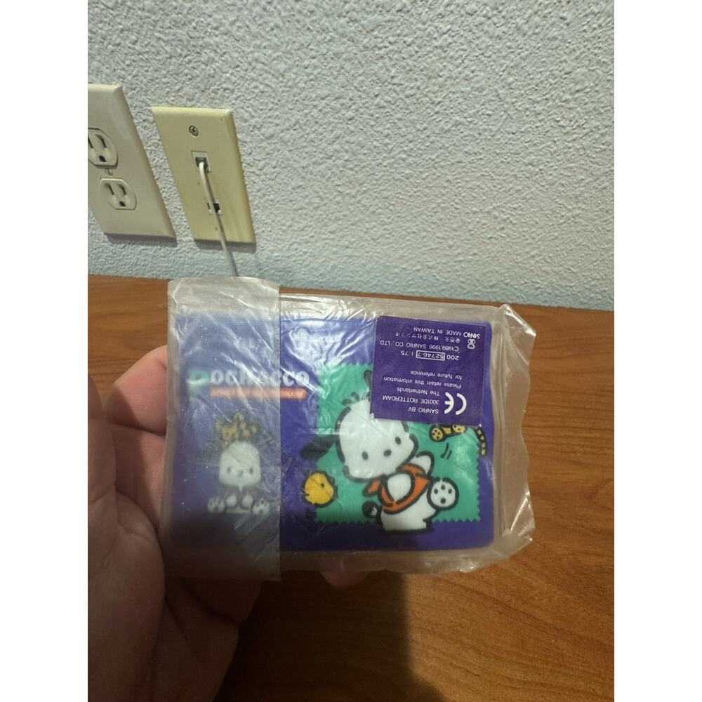 Vintage 1996 Sanrio Pochacco Vinyl Mini Pouch NEW Sealed Rare Retro Gift NOS